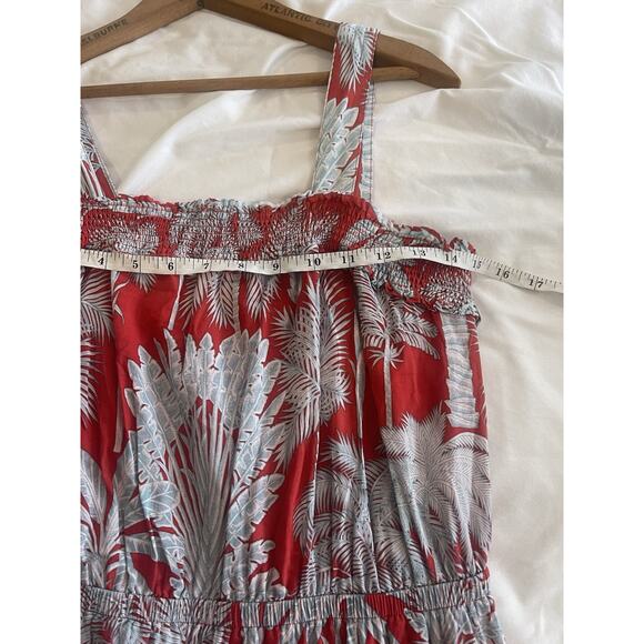 Talbots Breezy Oasis Palm Voile Fit & Flare Lightweight Cotton Dress 8 - Picture 4 of 6